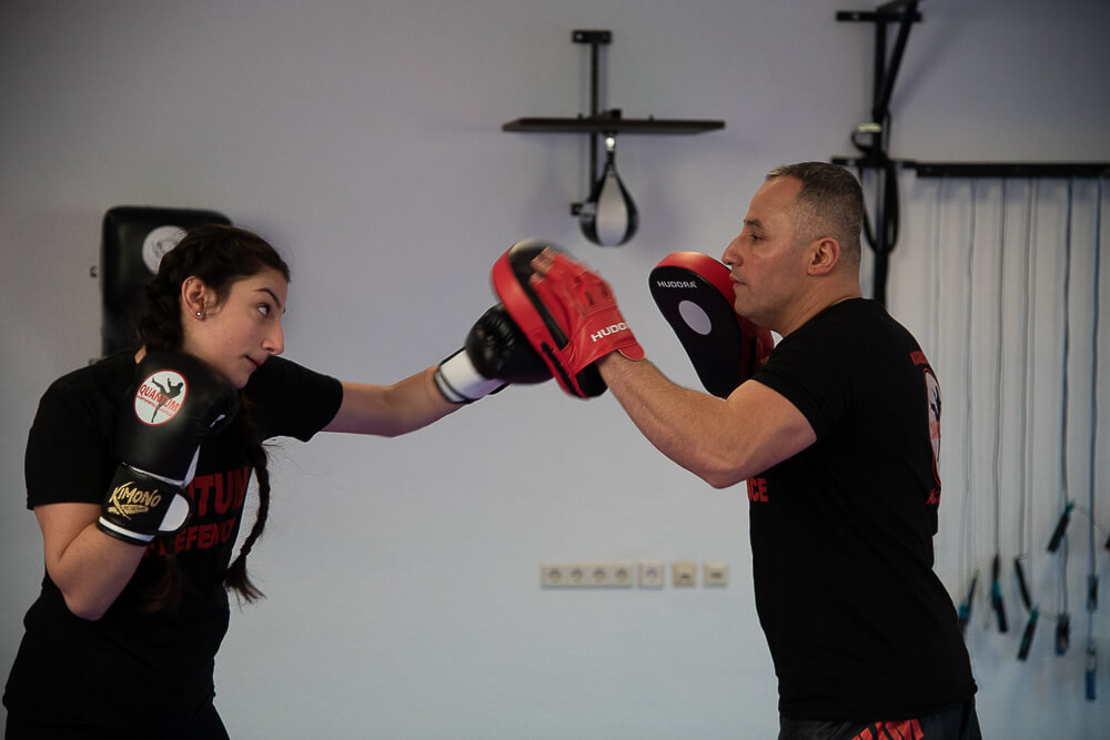 Boxtraining an den Pratzen